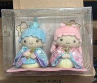 SANRIO LITTLE TWIN STARS 日版 女兒節 毛公仔 一對裝 娃娃 裝飾 擺設 玩偶 布偶  雙子星 小天使  KIKI LALA 2014年版 Little Twin Stars 