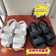Prada Triangle Logo Monolith Sandals - Nappa Leather & Sheep Lining | Spring/Summer Casual Women’s S