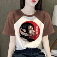 Shingeki No Kyojin tshirt teen Pop Culture Pastel Punk 80s top tees 2000s women Pastel hip hop anime