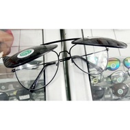 Aviator clip-on glasses