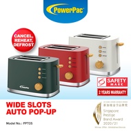 PowerPac 2 Slice Bread Toaster with Auto POP UP (PPT05)
