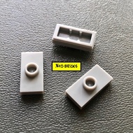 LEGO PARTS 6066097 - Plate 1x2 with 1 Knob Medium Stone Gray (LBG)