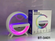 ลำโพงบลูทูธ 3 in1 รุ่น BT 3401 มาพร้อมกับ แท่นชาร์จไร้สายในตัว 10W และมี Led Lamp กับนาฬิกาด้วย Wire