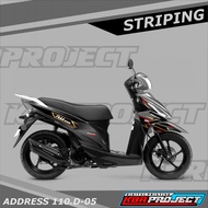 SUZUKI ADDRESS 110 striping sticker ADDRESS motorcycle motorcycleSUZUKI sticker variation Racing D-0