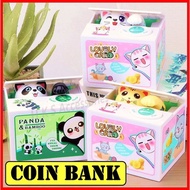 [SG Seller] Fancy Animal Piggy Coin Bank Box Cartoon Money Saving ATM Bank Children Day Gift