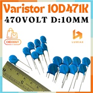 10D471K Varistor 10D471K Quality 10D471K 10K471 10Mm Diameter 470V