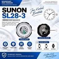 MESIN Sunon SL28 SL25 Quartz Movement Watch Movement Spare Parts Replacement Watch Machine