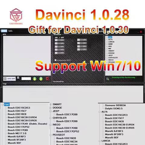 2025 Davinci 1.0.28 PRO Software compatible Win 7/10/11 Davinci 1.0.30 Funciona en KESS/KTAG