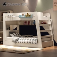 LAL Modern Double Decker Bed Frame Bunk Bed For Kids Adults Queen Bunk Bed With Drawer Mattress Set High Quality Wood