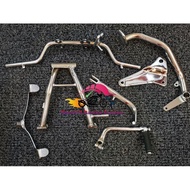 COMBO CHROME PADEL GEAR / FOOTREST / MAIN STAND / BRACKET EXHAUST C70 GBO GBOJ FAME EX5 EX5 DREAM le