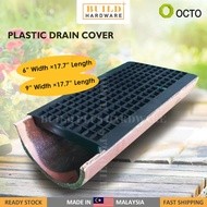 [Fast Shipping] OCTO 6"/ 9" x 17.7" Plastic Drain Cover With UV Protection 沟渠盖 Penutup Longkang