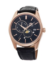 ORIENT RA-AK0304B AUTOMATIC Power Reserve Japan Made Sun &amp; Moon Phase Stainless Steel Case Leather Strap Water Resistance GENT / MEN’S WATCH