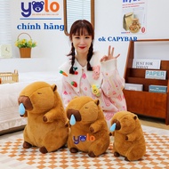 Runny nose capybara teddy bear (GENUINE). Capybara stuffed animal can pull snot