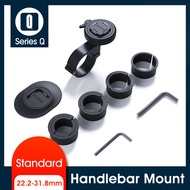 SinceTop Quick Attach/Detach Bike Phone Mount Q Series Motorcycle Phone Holder with Adapter Pad for 