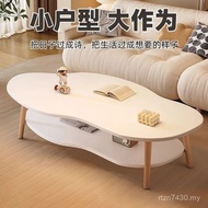 Luxury New Style Double Layer Rental House Small Table Modern Tea Table Small Apartment Coffee Table