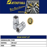 Socket 9mm JETJO TOOLS 200563 / Spline Socket 1/2" LAKONI PRO