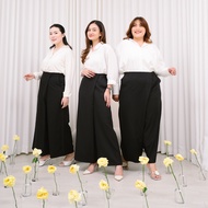 KATUN IE.DEMODE Han Women's Long Pants, Jumbo Highwaist Pants, Asymmetrical Cotton Material, Eden