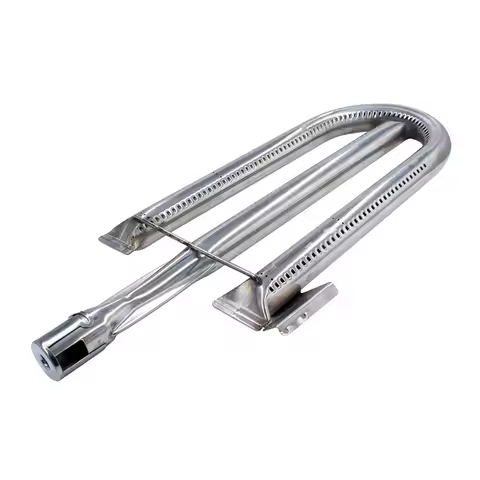 304 Stainless Steel BBQ Grill Pipe Burner BTU 40000 Cooktop Stove Head Gas Tubular Commercial U-Shap