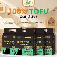 LDECO 6Packs Premium Cat Litter Tofu 7L | Flushable & Super Clumping & Odor-Control | Tofu Litters F