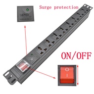 19 inch PDU power strip network cabinet rack 5/6/7 AC10A universal socket air switch short circuit s