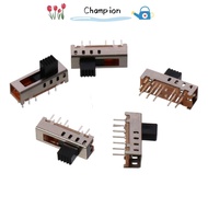 CHAMPIONO 5pcs Toggle Switch, SS-24E01 4 Position Micro Slide Switch, Mini 5mm Toggle Vertical 10P 2