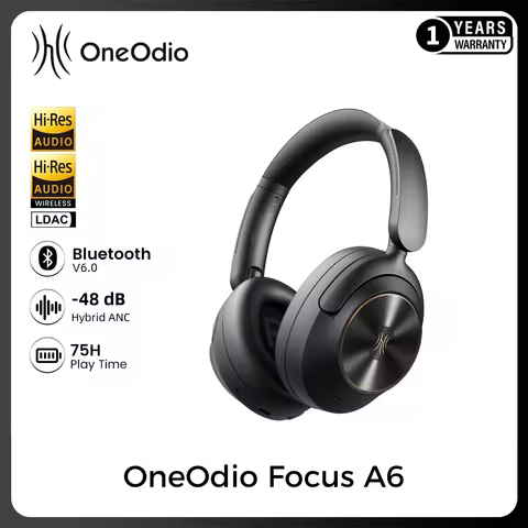 OneOdio Focus A6 Wireless Headphones Bluetooth Noise Cancelling Headset Hi-Res Audio 48dB ANC Dual D