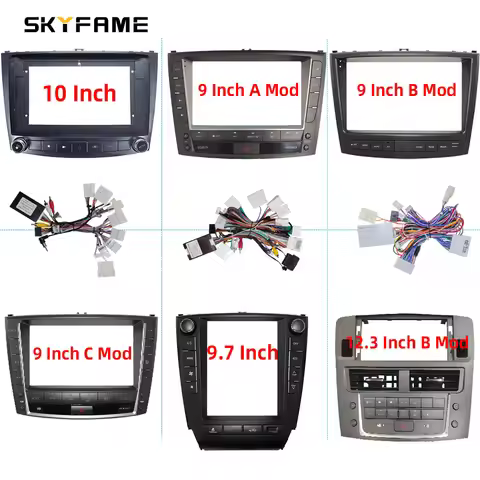 SKYFAME 9/9.7/12.3 Inch Car Frame Fascia Adapter Android Radio Dash Fitting Panel Kit For Lexus IS I