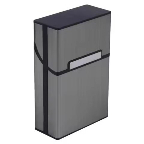 Portable Slim Aluminum Cigarette Case Regular King Size Plastic Cigar Tobacco Holder Box Storage Con