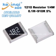 (50pcs) 1210 SMD Resistor 0.1R~910R 5% 1/4W 2.2R 4.7R 5.1R 0R 1R 10R 22R 47R 50R 51R 100R 120R 220R 