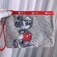 日本 LeSportsac X DISNEY MICKEY MOUSE 米奇 灰色帆布 手提 化妝袋