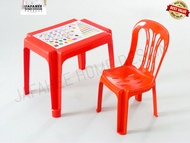JFH CHILDREN PLASTIC TABLE CHAIR SET / Kids Study Table Chair Set / Meja Kerusi Plastik Belajar Kanak-Kanak