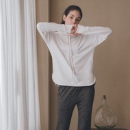 【MACACA】晴空暖絨帽T - BHE3834 白