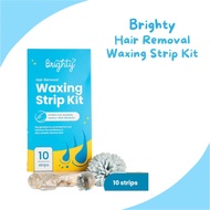 Brighty Hair Removal Waxing Strip Kit 10 Strips/ Armpit Hair Removal