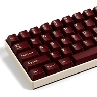 Red Keycaps, Double Shot PBT Keycap Set 75 Percent, Cherry Profile Keyboard Keycaps Compatibility wi