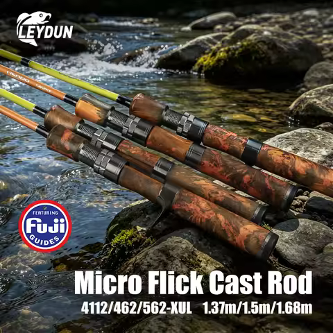 Leydun USOPP XUL Micro Flick Casting Rod Spining Fishing Rod FUJI Guide Fiberglass Cloth Baitcasting