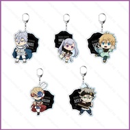 HT2 Black Clover Anime Keychain Acrylic bag Pandant Keyring Fashion Key Chain Asta Noell Silva 6cm c