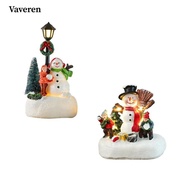 [Vaveren] Christmas Figurine Collectible Snowman Ornament for Party Shelf Centerpiece