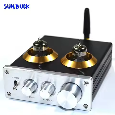Sunbuck 200+200w 2.0 high-power Bluetooth USB Lossless Decoding hifi 6U1 6F2 5Z2P Tube Digital Sound