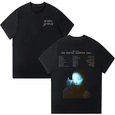 Ariana Grande The Eternal Sunshine Tour T Shirts Cotton Soft O-neck Unisex Streetwear Fashion Haraju