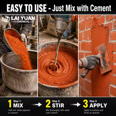 100g Iron Oxide Pigment Powder Multiple Vibrant Colors for Concrete Cement Floor Tile Pavement DIY P