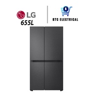 LG 655L Side by Side Fridger GC-B257KQJW Inverter Refrigerator in Essence Matte Black