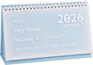 2026 Mini Desk Calendar Home Office School Calendar 8.3" x 5.2" - Blue (Oct. 2025 to Dec. 2026)