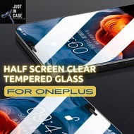 One Plus 1+6/OnePlus 1+6T/OnePlus 1+7/OnePlus 1+Nord/1+Rend Half Screen Transparent Clear Tempered G