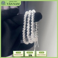 Natural White Quartz Bracelet – Symbol of Purity, Peace & Wisdom - 5,9mm