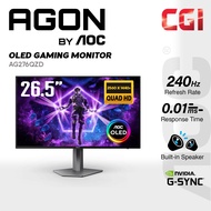 AOC 26.5" AGON Pro AG276QZD OLED QHD HDR10 Delta E< 2 GSync 240Hz 0.01ms Build-In Speaker Ergonomic 