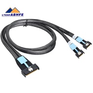 Gen5 MClo X8 Adapter Cable Gen5 MCIO X8 to Dual MCIO X4 Server Cable for PC  3.0 U.2 Oculink Pcie  C