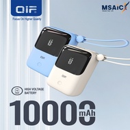 MSAIC (3C Certfication) Mini 10000mAh 100W PD30W Fast Charge Powerbank Built In Dual Cable With LED 