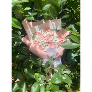 Handmade wool bouquet of forget-me-nots