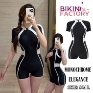 BIKINI FACTORY One-Piece Swimsuit Sexy Short Sleeves With Foam Pads Diving Suit ️ Available In Sizes