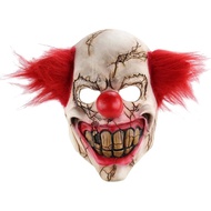 Topeng Zombi Api Iblis untuk Cosplay Badut Menakutkan Dewasa Halloween